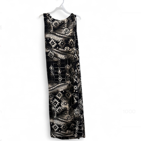 Chico's Travelers Black and Cream Sheath Midi Dress Vintage - Picture 4 of 7